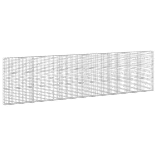 vidaXL Gabion 3,5 mm Dróttal és 5x5 cm Rácsos 600x20x150 cm 180704629 - Kerítéselem