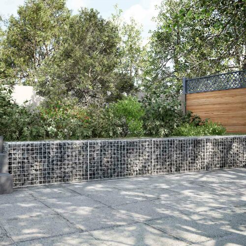 vidaXL Gabion 5 mm Dróttal és 5x5 cm Rácsos 450x10x50 cm 180707592 - Kerítéselem
