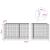 vidaXL Gabion 5 mm Dróttal és 5x5 cm Rácsos 400x50x100 cm 180708106