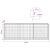 vidaXL Gabion 5 mm Dróttal és 5x5 cm Rácsos 150x30x50 cm 180709136