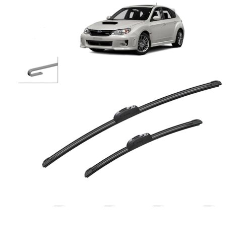 2 db-os Bosch Aerotwin Retrofit ablaktörlő lapát készlet Subaru WRX Hatchback (GP) 2010-2014, autóval a háttérben 
