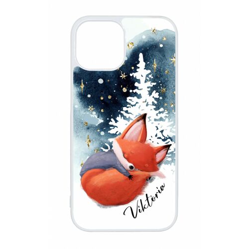 Kérd a neveddel - Tündéri róka - Téli mintás - iPhone 13 Mini tok 180731092 - Telefontok