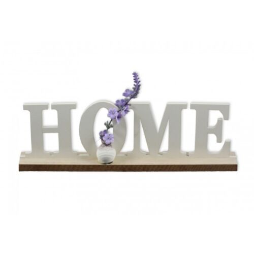 HOME fa asztali dekoráció levendulával és kis vázával - 24x7 cm 180756770 