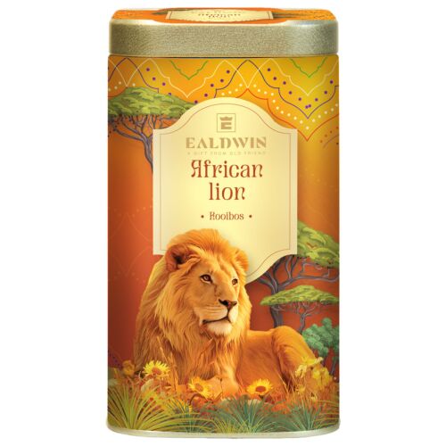 Ealdwin African Lion 100g fémdobozos, ízesített, prémium szálas rooibos tea 180786474 - Rooibos tea