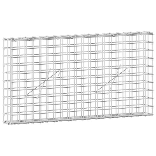 vidaXL Gabion 5 mm Dróttal és 5x5 cm Rácsos 100x10x50 cm 180801160 - Kerítéselem
