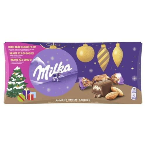 (KAR) MILKA SZALONCUKOR MANDULAKRÉMES 255G 180814504 - Csokoládé