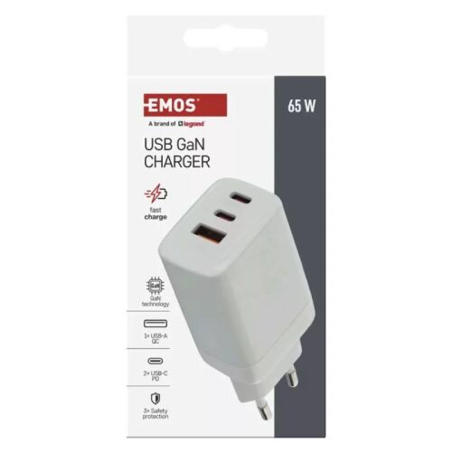 EMOS Univerzális USB töltő GaN PD 65 W max. 180895545 - Telefontöltő