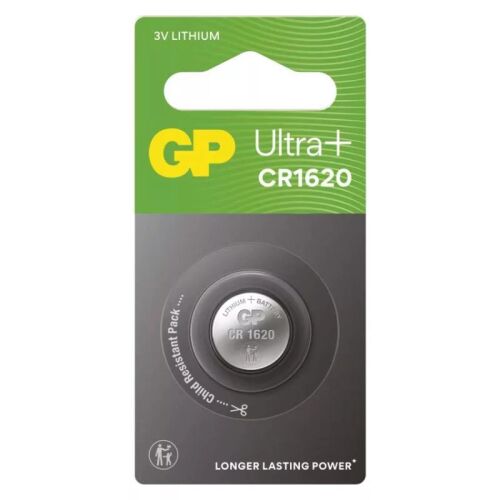 GP Ultra plus Lítium gombelem CR1620 1db/bliszter 180905154 - Elem