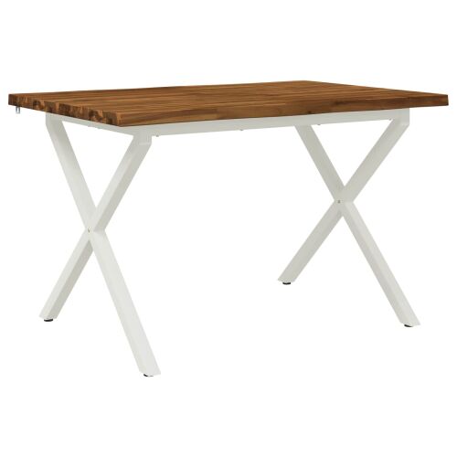 vidaXL Élő élű étkezőasztal 110 x 55 x 75 cm Tömör Akácfa
