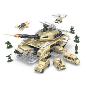 Military Tank Playset with Helicopter and Cars, 8 Pieces, Toy Soldiers, Action Figures, Kids Gift - Figure