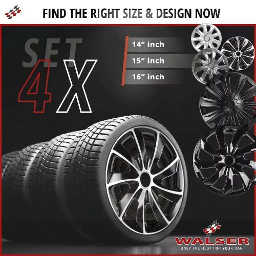 Dísztárcsa 14" TURBINE GRAPHITE - 4 db - WALSER 180962167 - Dísztárcsa