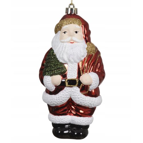 Törhetetlen karácsonyfa gömb medál Mikulás nagy 17cm 1 db. 180983816 - Karácsonyfadísz