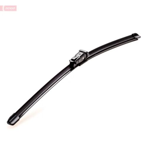 DENSO DF-306 hátsó ablaktörlő lapát, elegáns fekete design, szögből nézve egyszínű fehér háttéren, szöveges átfedések nélkül - Jármű és alkatrész