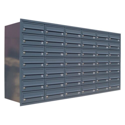 Egyoldalas postaláda egység - "L"profil " "PÉLDÁUL", RAL 7024 sötét szürke 110 mm Z30, szélesség 300mm 181099648 - Bejárati előtető és Postaláda