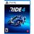 RIDE 4 PlayStation 5 játék borító kék verseny motorral kanyarodó mozgásban