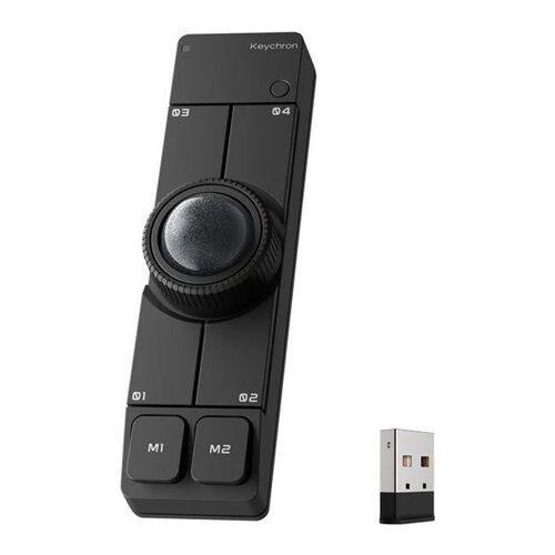 Keychron Nape Pro optikai Bluetooth / vezeték nélküli trackball fekete 181127765 - Periféria