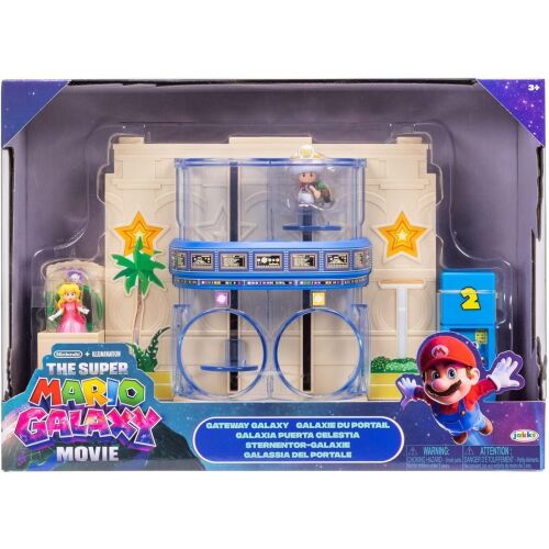 A Jakks Pacific The Super Mario Bros. Movie Gateway Galaxy Játékszett csomagolásban, Mario, Peach és egy Koopa Troopa figurával, ideális fantáziadús játékhoz 3 éves kortól - Fan Gaming termék