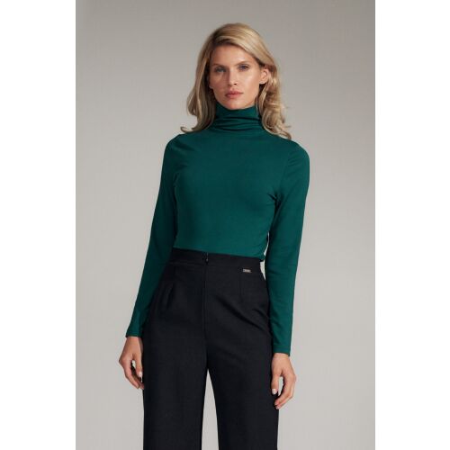FIGL Bluzka M729 Női garbó - bézs színű elegáns női blúz M729 L méret 181198796 - Női hosszú ujjú felső