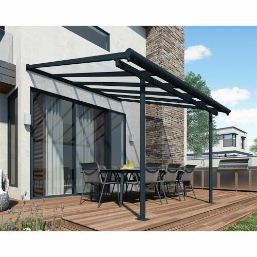 Palram - Canopia Sierra 3000 szürke 3 x 3 pergola 181228339 - Otthon és kert