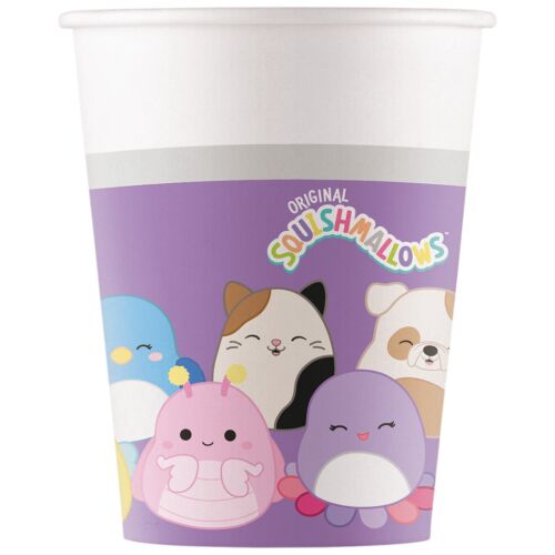 Squishmallows Jazwares papír pohár 8 db-os 250 ml FSC 181268052 - Eldobható pohár