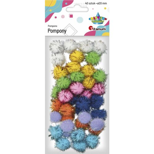 Csillogó pomponok 20mm mix 40db 181286629 - Kreatív játék