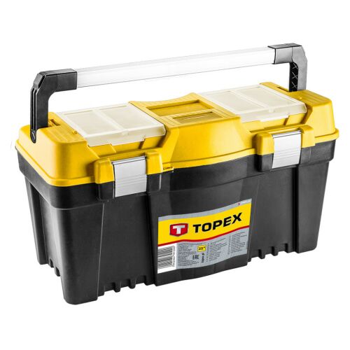 TOPEX Szerszámosláda, szerszámláda 25", alu fogantyúval, 60x29x33cm 79R129 181390259 - Műhelyfelszerelés