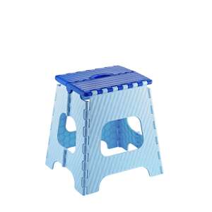 Blue foldable plastic stool, small step stool, lightweight and sturdy, perfect for camping, picnics, or home use - Ladder and Step Stool