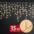 Fényfüzér függöny - 15 m - melegfehér - 600 led - 100-240v - 6w - átlátszó kábel 181447647