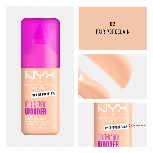 NYX Professional Makeup Make'Em Wonder folyékony alapozó 181460519 