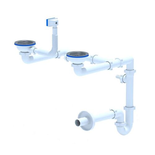 DUPLA MOSOGATÓ SZIFON+KARIMA 3 1/2" LD0515 181494596 - Fürdőszobai kiegészítő