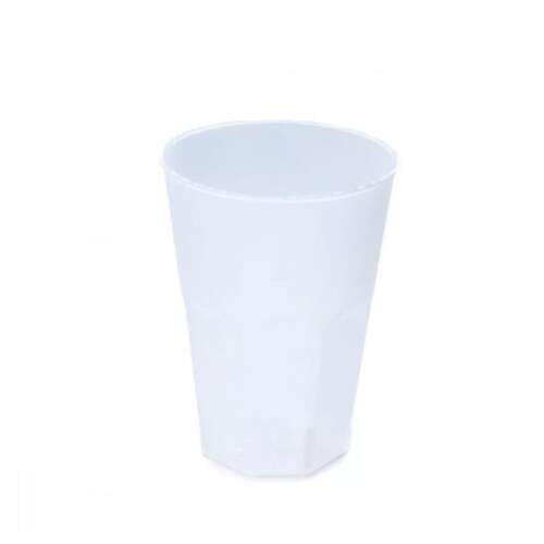 Fehér műanyag eldobható poharak, 200ml, 12 darabos csomag