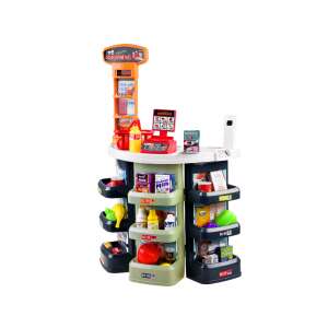 Play pretend grocery store with cash register, shelves, and food items - Shop Playset, Shopping