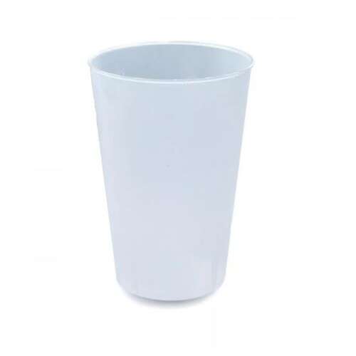 Fehér műanyag pohár, 500ml, 12 db-os csomag