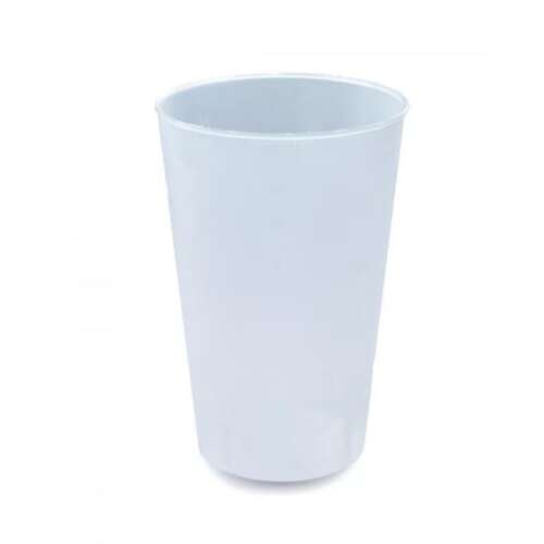 Fehér műanyag pohár, 200ml, eldobható, parti kellékek