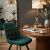 Furnitex Loft bársony zöld kárpitozott étkezőszék 181546124