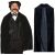 Fekete Köpeny Vámpír Denevér Úriember Retro Halloween Karnevál 100cm 181585502