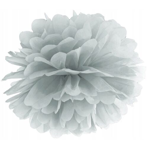Papír pompon, ezüst, 25 cm, 1 db. 181590805 - Party kellék