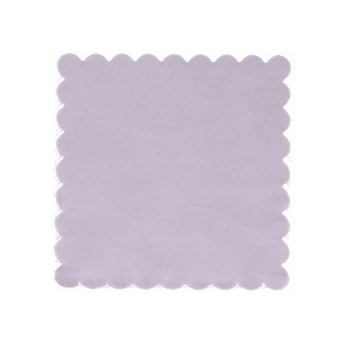 Levendula színű papír szalvéta hullámos széllel, 15x15 cm, vendéglátáshoz és rendezvényekhez, 200 darabos csomag - Háztartási papírtermék