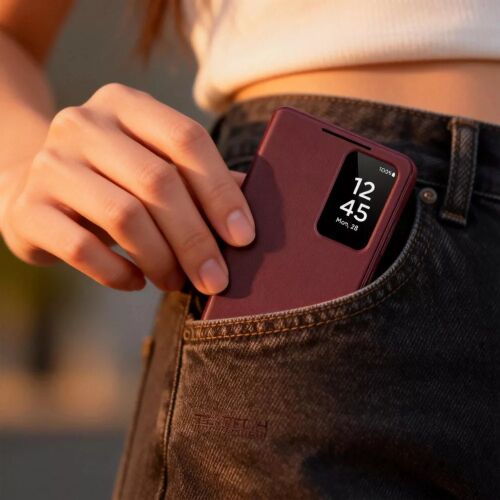 Tech-Protect Smart Wallet Samsung Galaxy S26 Ultra flip / kinyitható tok, bordó 181595534 