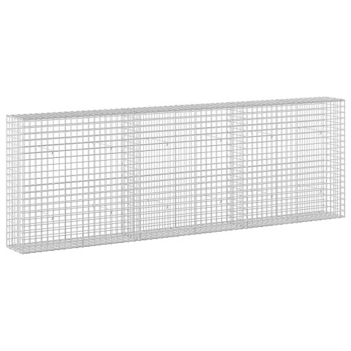 vidaXL Gabion 3,5 mm Dróttal és 5x5 cm Rácsos 300x30x100 cm 181732167 - Kerítéselem