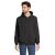 CALIPSO FULL ZIP HOODIE, elölnézet, fekete unisex teljes cipzáras kapucnis pulóver egy férfi modellen, SOL'S márkajelzéssel, organikus pamut és újrahasznosított poliészter keverék