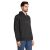 CALIPSO FULL ZIP HOODIE, oldalnézet, fekete unisex teljes cipzáras kapucnis pulóver egy férfi modellen, SOL'S márkajelzéssel, organikus pamut és újrahasznosított poliészter keverék