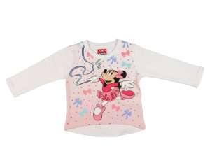 Disney Hosszú ujjú póló - Minnie Mouse #fehér - 74-es méret 30789387 Gyerek hosszú ujjú pólók - Pamut