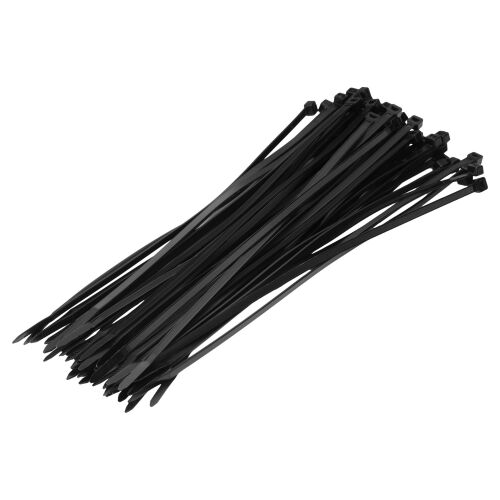Fekete kábelkötegelő (50 db-os csomag) 7,2x300mm Vorstahl 182032566 - Építkezés és felújítás