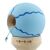 Közelkép a Kendama X Original King Size V3 világoskék golyójáról, a lyukat mutatva