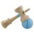 Ferde nézet a Kendama X Original King Size V3 világoskék kendamáról, teljes hosszában