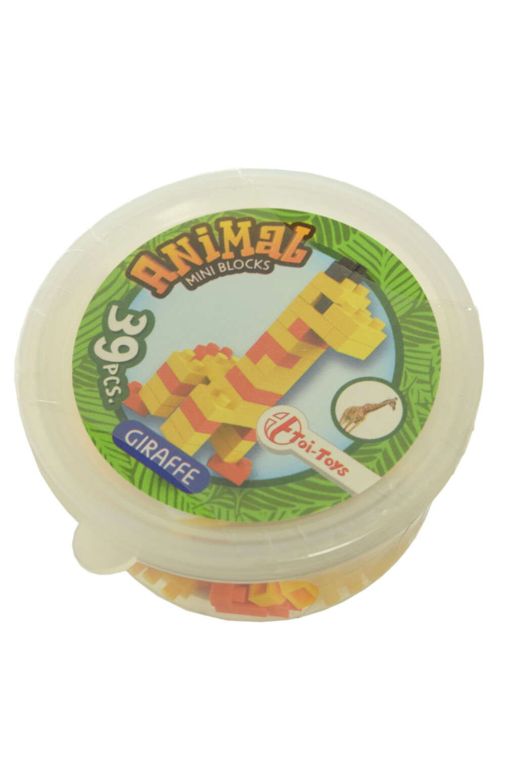 Animal mini blocks állatos építő játékok – zsiráf, 39 db