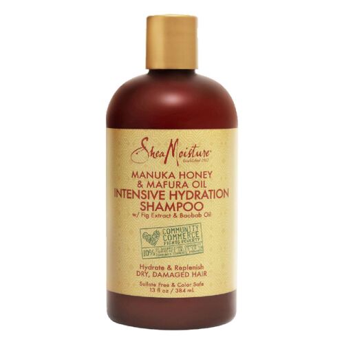 Hajsampon, SheaMoisture, Manuka Honey & Mafura Oil, gyengéd tisztítás, hidratálás, 384 ml
