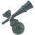 Ferdeszögű nézet Kendama X Original professzionális Leski fából készült játékáról, repedezett fekete és zöld kivitelben, a golyó az egyik oldalsó kosárban tartva, dinamikus játékot mutatva