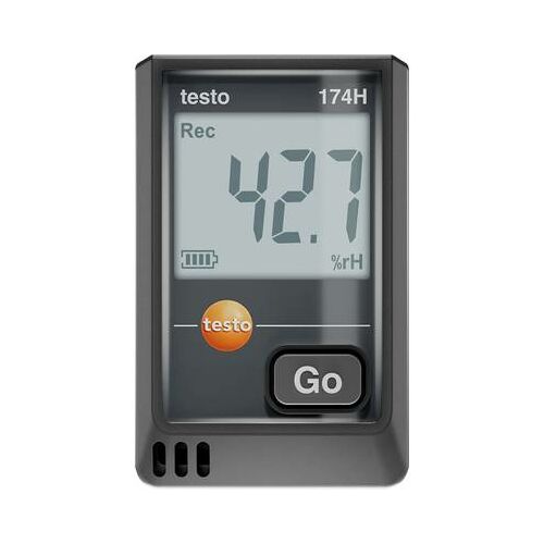 testo 0572 1741 02 174 H Hőmérséklet adatgyűjtő, Légnedvesség adatgyűjtő Mérési méret Hőmérséklet, Légnedvesség -20 - 70 °C 0 - 100 % rF PDF funkció